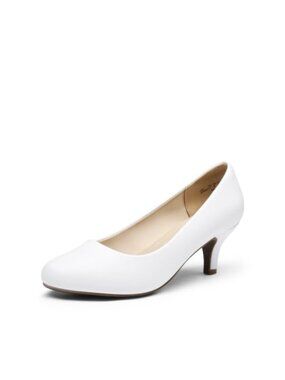 Women's Comfortable Kitten Heels Pumps 2.5-Inch Slip-On